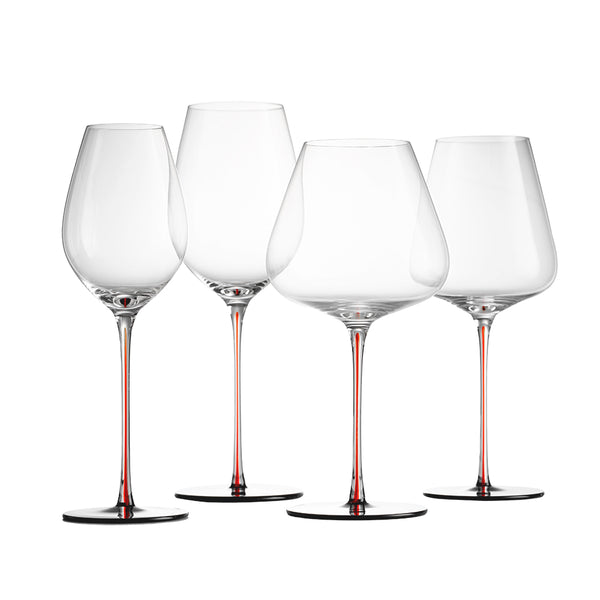 Crimson Prestige Set of 4 mixed wine glasses